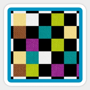Checkered Colorful Pattern Sticker